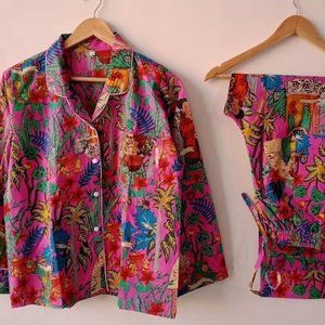 BRAND NEW Pink Frida khalo Pj Set, Cotton Pajama Set, Bridesmaid Pajama …